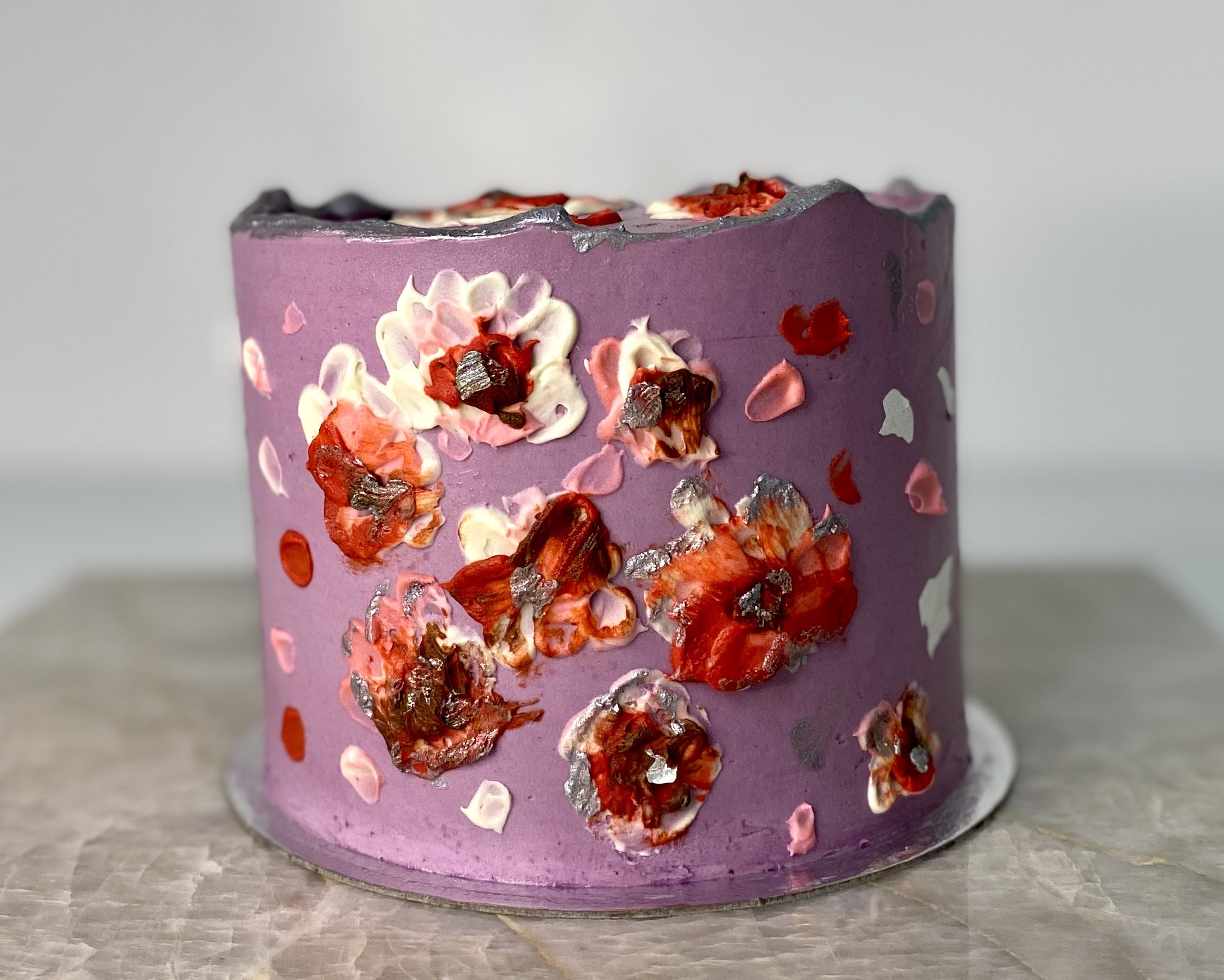 Bolo Buttercream Flores - Açúcar às Bolinhas - Cake Design